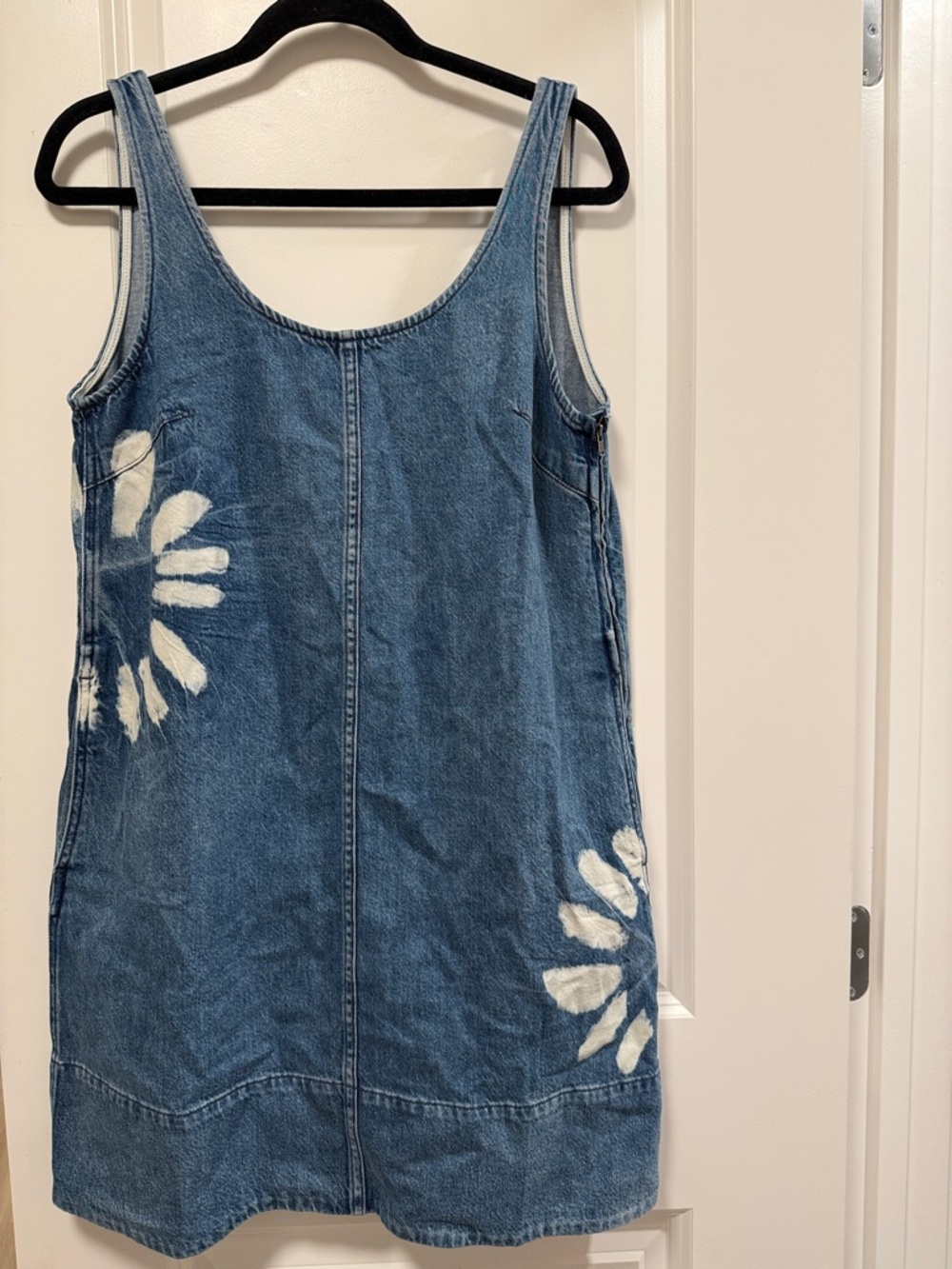 Madewell Denim Scoop Mini Dress Shibori Wash Airy - Picture 10 of 13